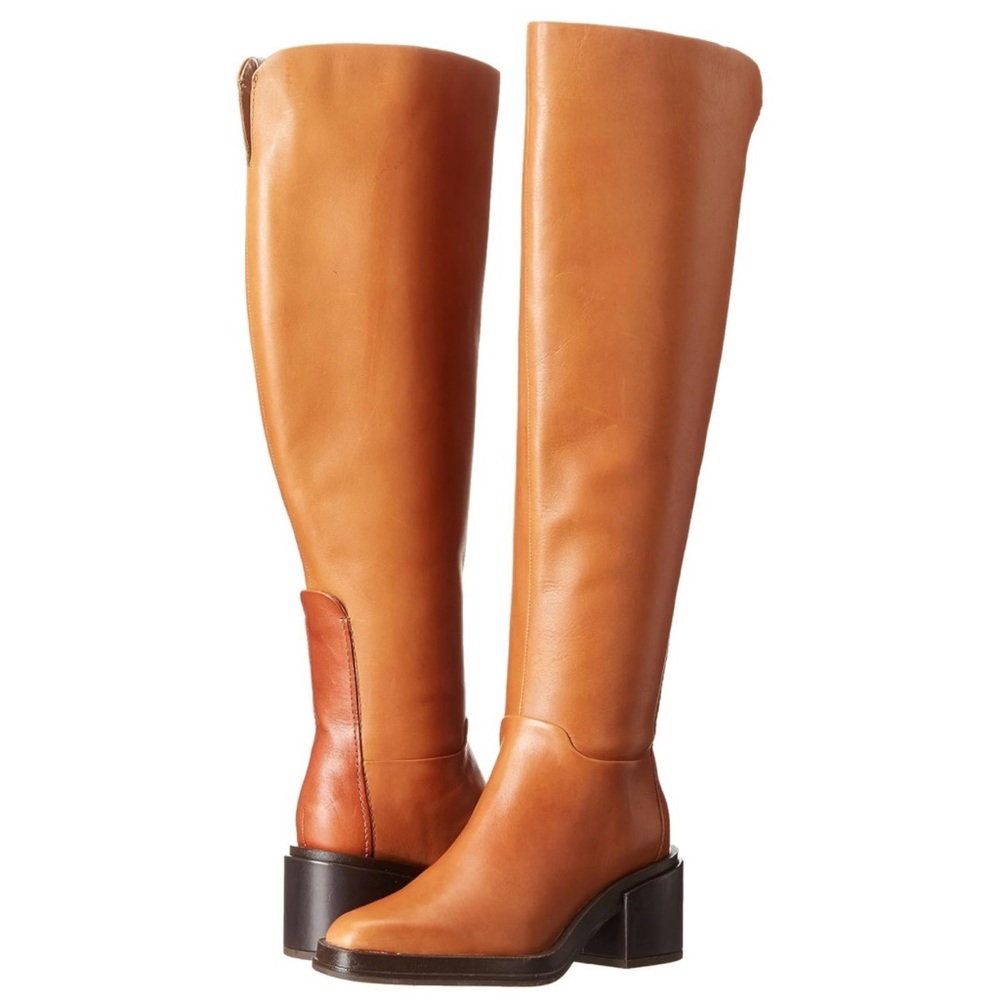 Franco Sarto Tan Heeled Boots